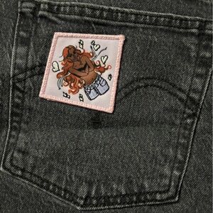 Levi's Black Jeans with Artistic Patch